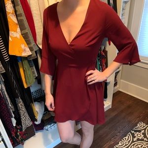 CALS Burgandy Wrap Dress